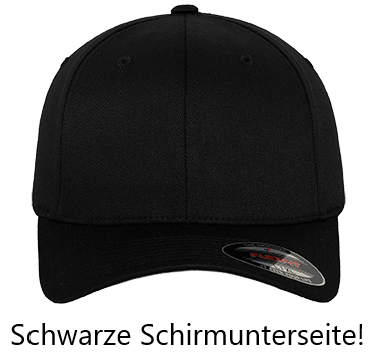 Flexfit Cap Black/Black (schwarze Schirmunterseite) | L/XL